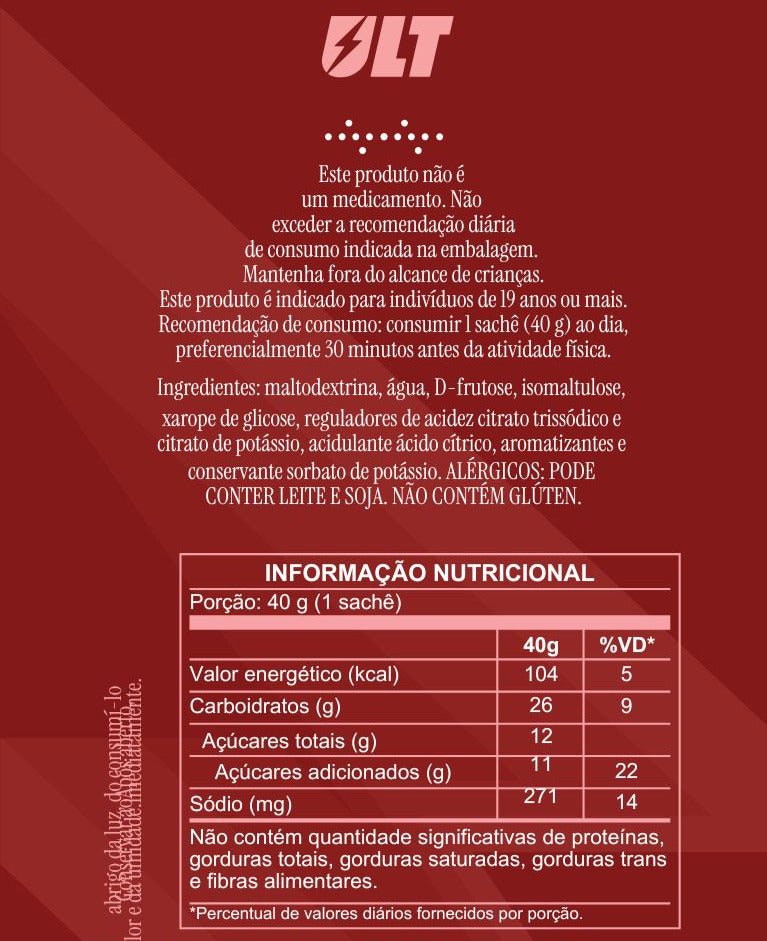 Gel de carboidrato - Frutas vermelhas