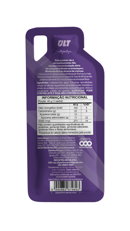 Gel de carboidrato - Frutas roxas