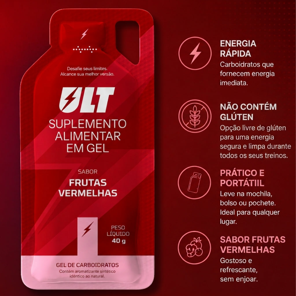 Gel de carboidrato - Frutas vermelhas
