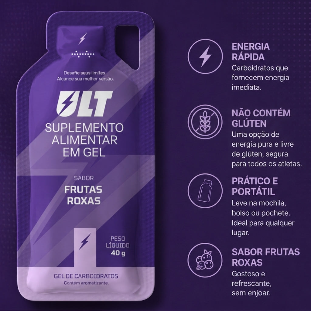 Gel de carboidrato - Frutas roxas