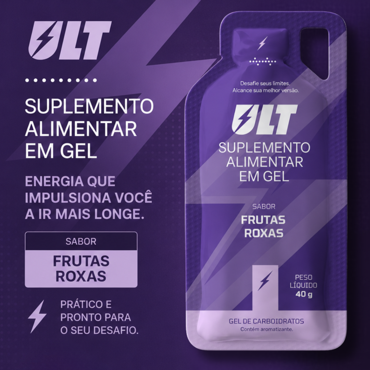 Gel de carboidrato - Frutas roxas